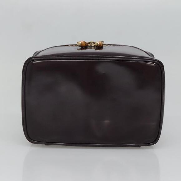 GUCCI Bamboo Vanity Hand Bag Leather Purple Gold 032 1956 032 1956 - Picture 9 of 16